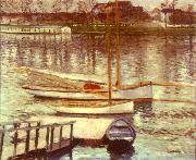 Gustave Caillebotte Voiliers au Mouillage sur la Seine Sweden oil painting artist